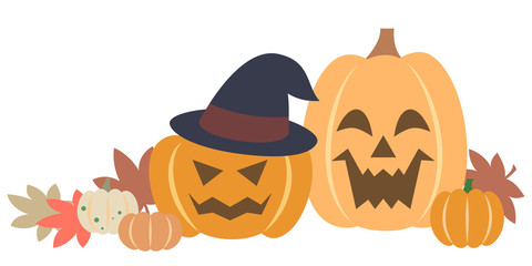 ハロウィーン用かぼちゃのイラスト素材