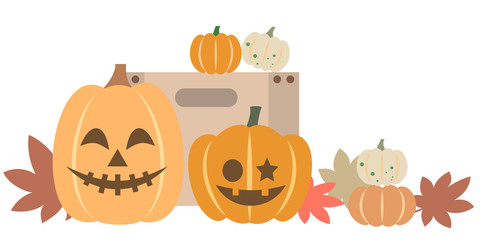 ハロウィーン用かぼちゃのイラスト素材