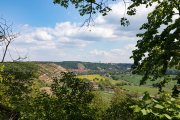 Blick ins Unstruttal Richtung Freyburg