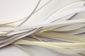 Abstract  white color strip wave paper background.