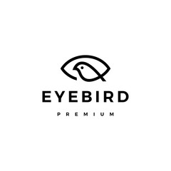 eye bird logo vector icon illustration