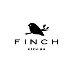 finch bird logo vector icon illustration