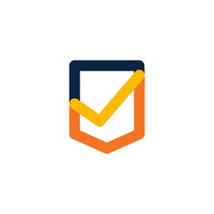 check shield logo vector icon illustration