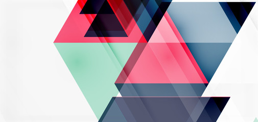 Geometric abstract background, mosaic triangle and hexagon shapes. Trendy abstract layout template for business or technology presentation, internet poster or web brochure cover, wallpaper