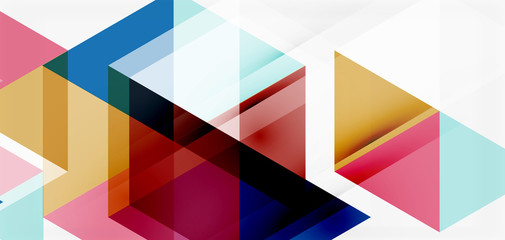 Geometric abstract background, mosaic triangle and hexagon shapes. Trendy abstract layout template for business or technology presentation, internet poster or web brochure cover, wallpaper