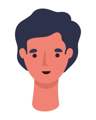 Isolated avatar man cartoon vector design