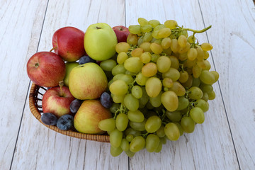 grapes and pears
