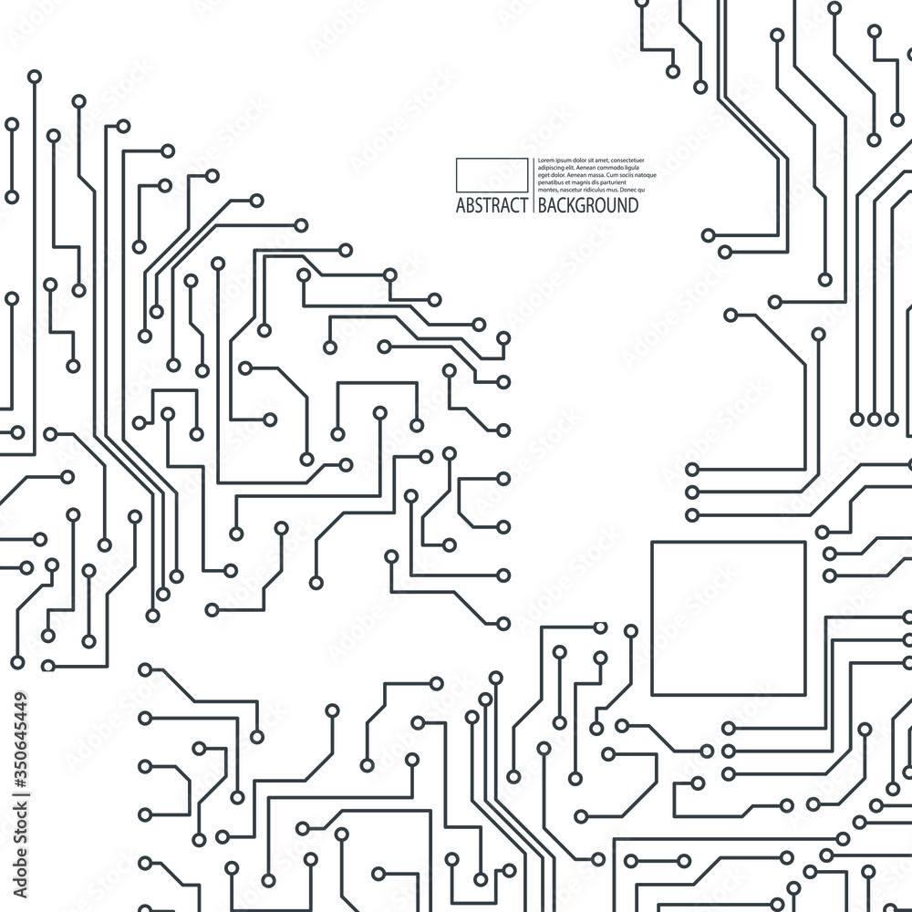Aufkleber abstract background of electronic board. motherboard. vector computing and science, connect and inte