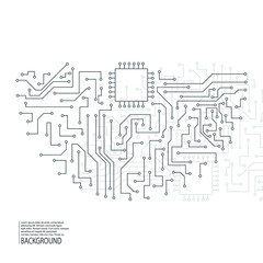 Abstract background of electronic board. Motherboard Connect Vector