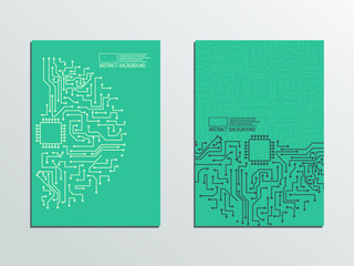 Abstract background, technology blockchain. vector computing and science, connect and internet concept. Information and data storage, communication, brochure design