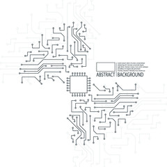 Abstract background of electronic board. Motherboard Connect Vector