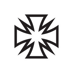 Cross icon design. Maltese sign. Vector illustration.