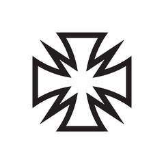 Cross icon design. Maltese sign. Vector illustration.