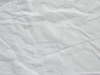 White crumpled paper texture background