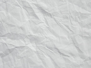 White crumpled paper texture background
