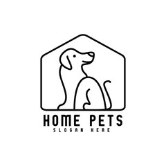 Home pets logo design minimal and modern vector eps 10