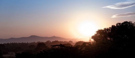 Sunset over Bagan
