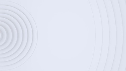 White light background, architectural futuristic construction, 3d motion design, layered paper art, looping animated 4K wallpaper, abstract geometric pattern, circles animation, concentric shapes - Powered by Adobe