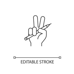 Freedom of press pixel perfect linear icon. Journalism liberty. Mass media independence. Thin line customizable illustration. Contour symbol. Vector isolated outline drawing. Editable stroke