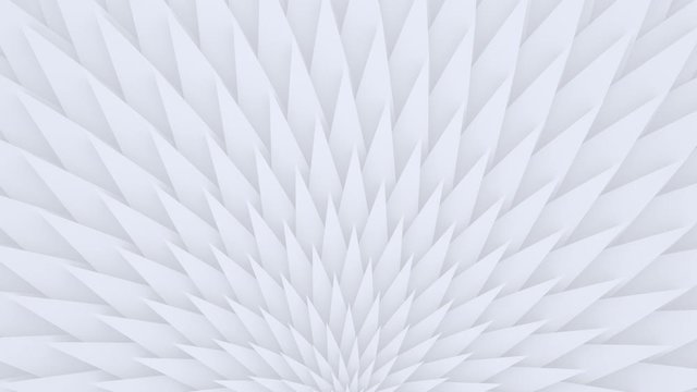 White light background, architectural futuristic construction, 3d motion design, layered paper art, looping animated 4K wallpaper, abstract geometric pattern, dragon scales animation, reptile skin