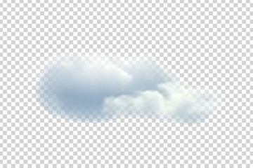 Vector realistic isolated cloud for template decoration and covering on the transparent background. Concept of storm and sky.