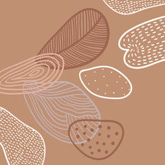 Modern poster. Stylish graceful elegant line design. Hand drawn vector trendy composition. Elegant art. Abstract pattern.