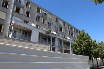 HLM building under demolition in the Duchère district of Lyon - City of Lyon - 9th arrondissement...