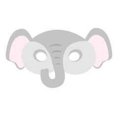 illustration of carnival mask animals africa elephant. Eye mask for masquerade, children's party. for design, postcards. vector