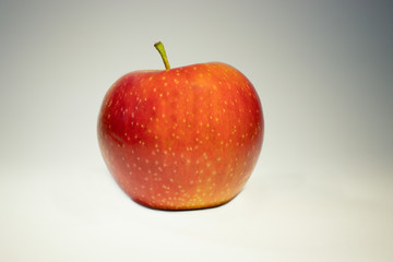 Red, fresh apple isolated on white background