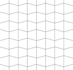 Black and white background design. Cube pattern. Vector illustration.Repeating geometric tiles with rhombuses.