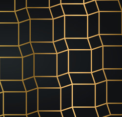 Black and white background design. Cube pattern. Vector illustration.Repeating geometric tiles with rhombuses.