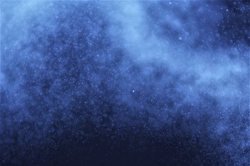 Abstract  smoky bubbles on blue background photo 