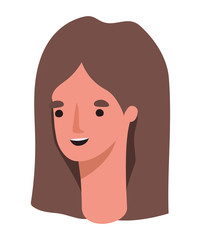 Isolated avatar woman cartoon vector design
