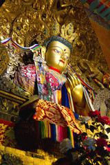 A traditional sculpture of Buddha