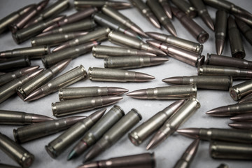 Ammunition, rifle bullets, artillery, weapons for war, defense and attack