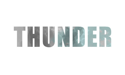 Thunderstorm lettering in creative abstract style
