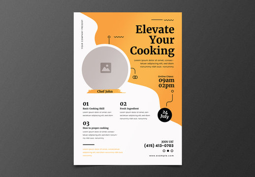 Cooking Class Flyer Layout