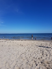 walking on the beach