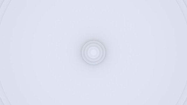 White light background, architectural futuristic construction, 3d motion design, layered paper art, looping animated 4K wallpaper, abstract geometric pattern, circles animation, concentric shapes