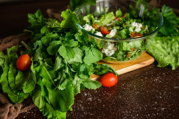 Vegetables. Salad. Healthy food