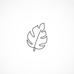 leaf line icon. tree leaf isolated line icon