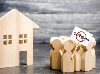Protesting people calling to stop quarantine prohibitory measures. Exposure to dangers of...