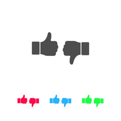 Dislike like icon flat