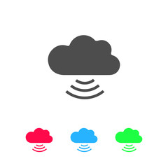 Wi-Fi cloud icon flat