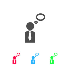 Thought icon flat