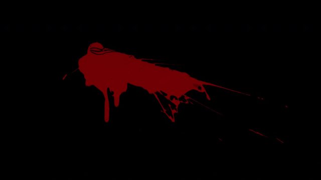 Blood Splatter Splashes with Alpha channel made of natural fx blood liquid with real leaking and drips.
