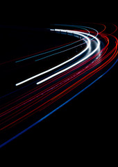 lights of cars with night