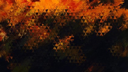 Abstract Colorful Geometrical Artwork,Abstract Graphical Art Background Texture,Modern Conceptual Art,Synthwave Aesthetic Poster Print,3D Rendering