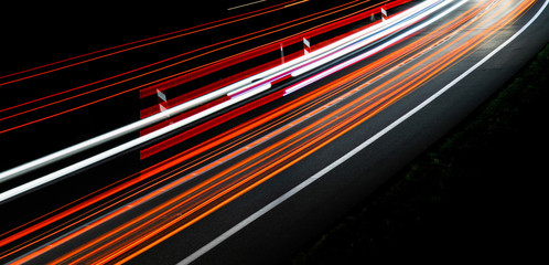 lights of cars with night