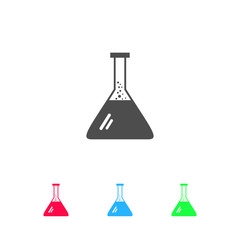 Test tube icon flat